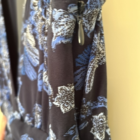 Tommy Hilfiger Navy Floral Blue Maxi Dress Classic Empire Silhouette NEW Size 6 - Picture 10 of 11